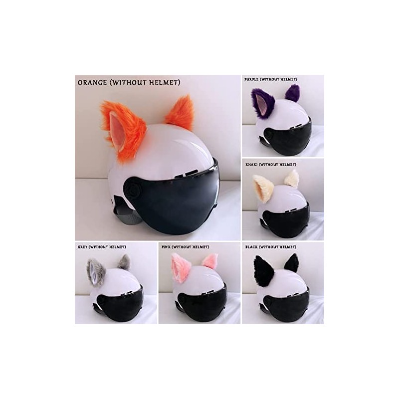 Cat Ears for Helmet Plush Ears Adhesive Helmet Accessory for