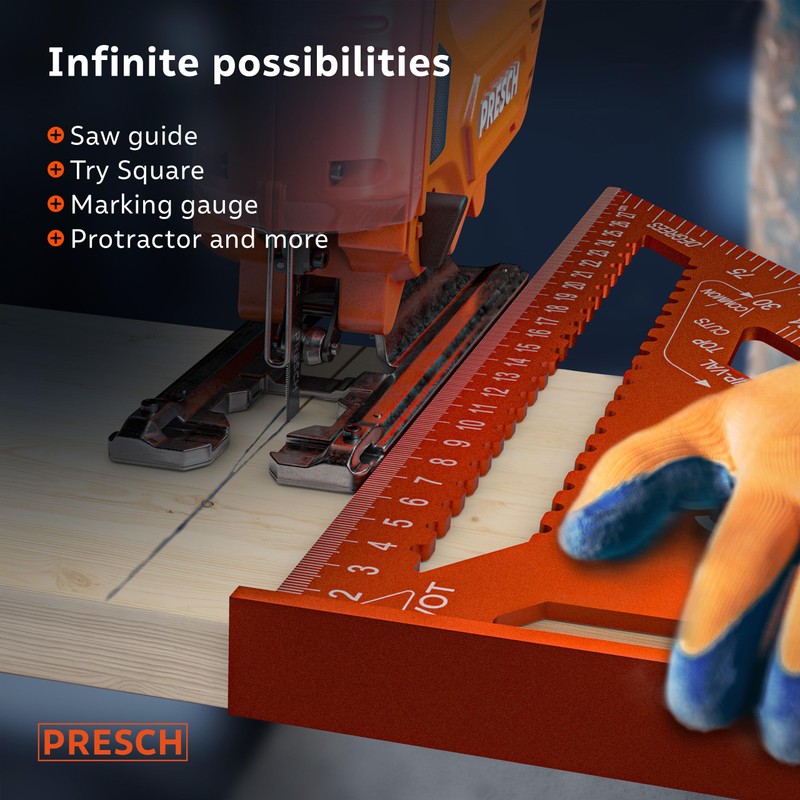 Presch Carpenters Square Set | 180mm & 300mm | Innovative