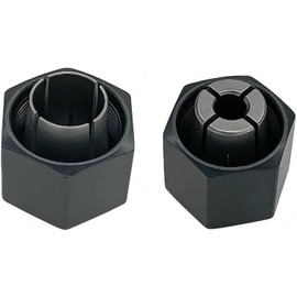 1/4" and 1/2" Router Collet Kit replace For Dewalt 326286-04 326286-03 Boschh 2610906283 2610906284 Hitachi 323-293 323-421 Big Horn 19691 19693 & RC050DW RC025DW (2 Pck)