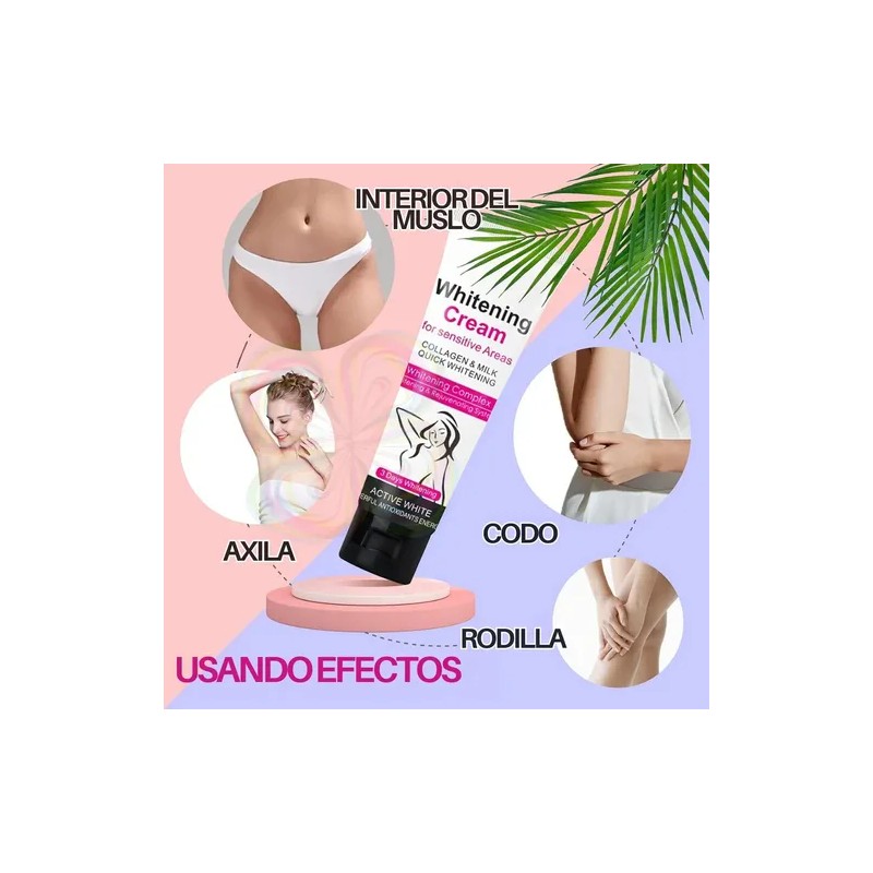 Crema Aclarante Axilas Codos Rodillas Hipoalergénica 50ml Universo en Linea