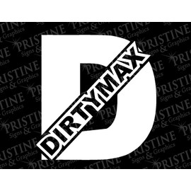 Dirtymax Duramax D Decal (10", White)