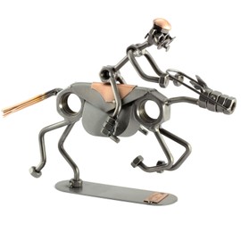 Steelman24 I Nuts and bolts sculpture HORSEBACK RIDER I Handmade ornaments I Made in Germany I I Metal figurine