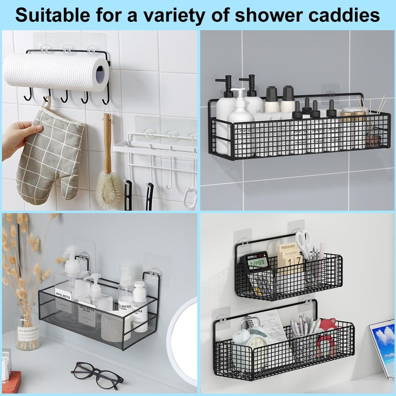 Vivinin 15 Pack Shower Caddy Adhesive Replacement, No Drilling Shower