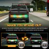 XRIDONSEN 48 inch Truck Amber Green Tailgate Strobe Lights Strip