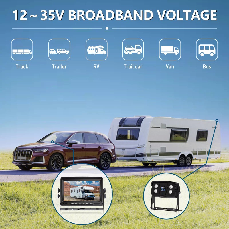 VEKOOTO Backup Camera System for Trucks and RVs - 7''