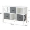 HOMISSUE 6 Cube Storage Organizer Shelf, Rustic Short Bookshelf with