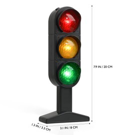 Gadpiparty Toys Traffic Light Signs Toy Traffic Light Lamp with Base Crosswalk Signal for Kids Pretend Play