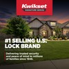 Kwikset Downtown Deadbolt Lock, Matte Black Square Exterior Keyed Front