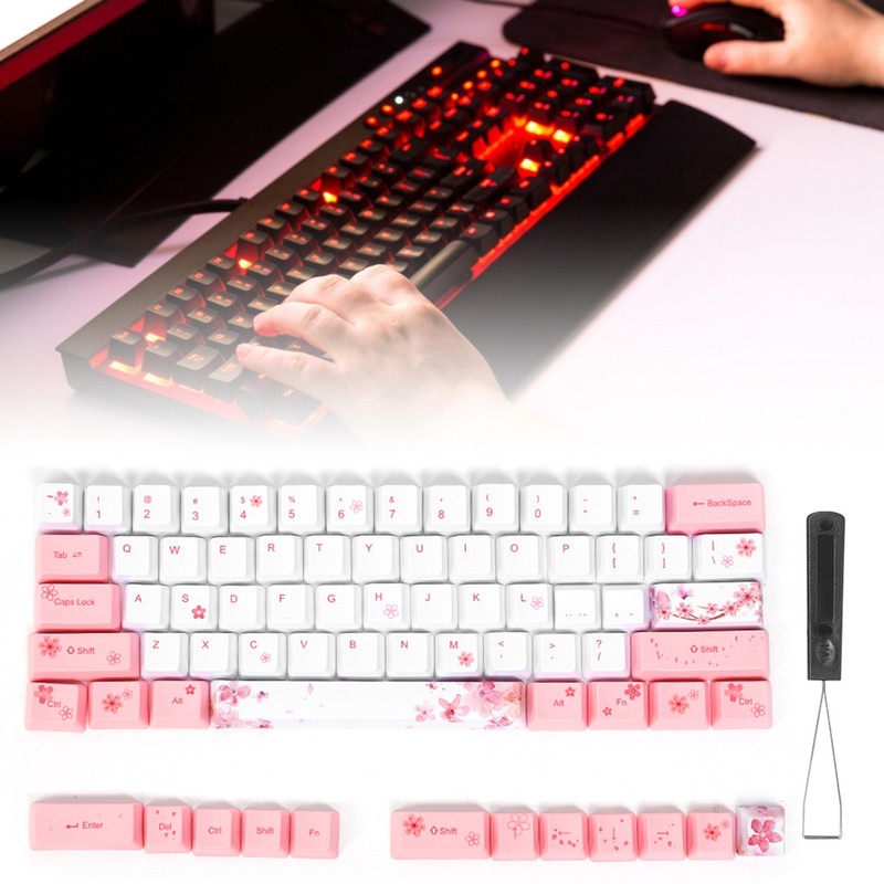 73PCs Sublimation Keycaps PBT Mechanical Keyboard Accessory PC Parts with
