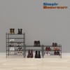 Simple Houseware 3-Tier Stackable Shoes Rack Storage Shelf, Black