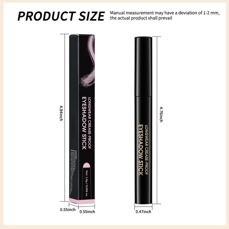 Erinde Glitter Eyeshadow Stick Waterproof, Cream Eyeshadow Pencil, Highly Pigmented