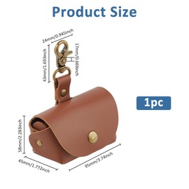 SUPERFINDINGS Brown Dog Ring Bearer PU Leather Wedding Ring Pillow Box Pet Ring Bearer Dog Collar Wedding Ring Pouch Wedding Ring Holder Pouch with Clasps for Wedding Supplies