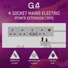 G4GADGET 4 Gang Extension Lead – 5 Metre Long Power