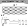 Dazzle Bright Christmas Net Lights, 360 LED 12FT x 5
