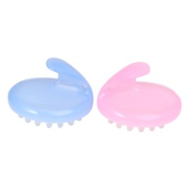 BIUDECO Massage Comb Set of 2 Plastic Hair Washing and Scalp Massager Brush for Home Use Gentle Grip Design for Men and Women for Shower and Hair Care