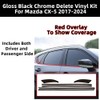 dewoshangmao Window Trim Chrome Delete Blackout Overlay Kit Pre-Cut Vinyl