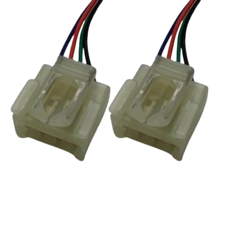 Pair of Rear Tail Light Prewired Connector Plugs For Fiat