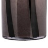 Bloomingville Round Glass Vase with Stripes, Grey and Purple Candle