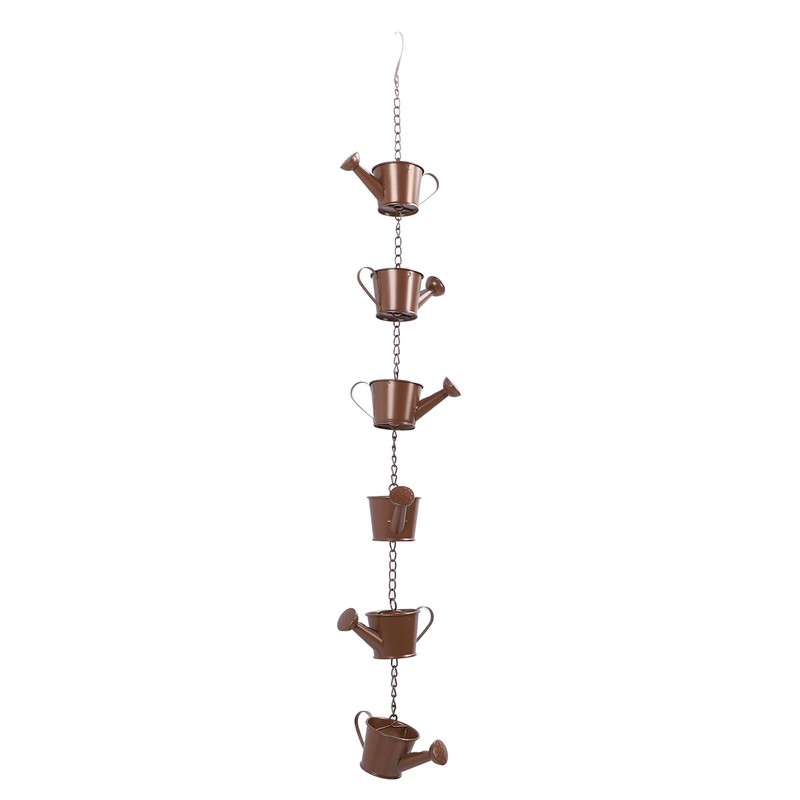 Rain Chain Watering Can Bucket Shaped Decorative 6 Cups Rainwater