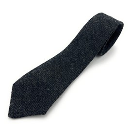 Harris Tweed Men's Neck Tie (Charcoal Herringbone)