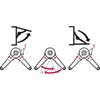 Gedotec Duo flap fitting adjustable for flap height: 200-500 mm,