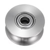 sourcing map 1 x U-groove roller 2.68 inch 201 stainless