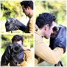 JJC DSLR Camera Raincoat Rain Cover Sleeve Water Proof Protector for Canon EOS 6DM2 5DM2 6D 5D Mark II 90D 80D 77D 70D 60D 50D 4000D 2000D 850D 800D 760D 750D 1300D 700D 650D 600D 550D 250D 200D