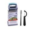 Box Grater Cheese Grater with Handle 4 Sided Stainless Steel