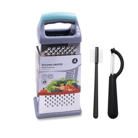 Box Grater Cheese Grater with Handle 4 Sided Stainless Steel Graters for Kitchen Cheese Vegetables Potatoes Carrot