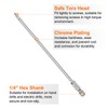 sourcing map T15 Security Torx Bit 1/4" Hex Shank 6"