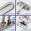 Hinged Bar Lock for Swing-in Doors, Door Latch Lock Chain