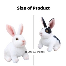Dapue Easter Bunny Rabbit Plush 9.85''/25cm Realistic Bunny Rabbit Stuffed Animal Plush Realistic Rabbit Plush Toy for Kids