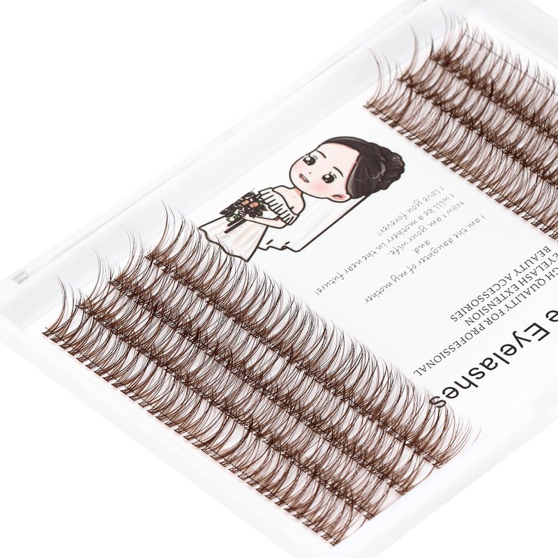 Bodermincer 231 Clusters D Curl Dark Brown/Black Individual Eyelash Extension