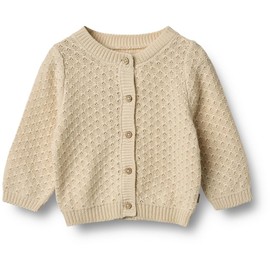 Wheat Magnella GOTS Certified Girls' Knitted Jacket, 3336 Sandshell