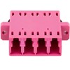 CableMarkt - Quad OM4 Multimode Rosa LC-zu-LC-Glasfaseradapter