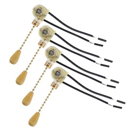 Paquete de 4 Interruptores de Ventilador de Techo, Lámpara de Ventilador de Techo Universal para el Hogar, Luz de Pared, Control de Interruptor de Cadena de Repuesto, Interruptor