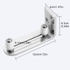 GIFSIN Chrome Plated Floor Guide 2P Sliding Barn Door Floor