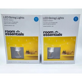 Room Essentials 2 String Bulb Lights LED Room Essentials NEW 2×10 Lights