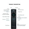 Bluetooth Voice Remote Control,USB Wireless Voice Control Sensing Backlit Air