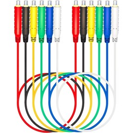 6 Pcs Magnetic Silicone Test Leads Kit, 30V AC/5A 20AWG Low Voltage Magnetic Jumper Silicone Flexible Test Wires 3.3FT Cables for Testing