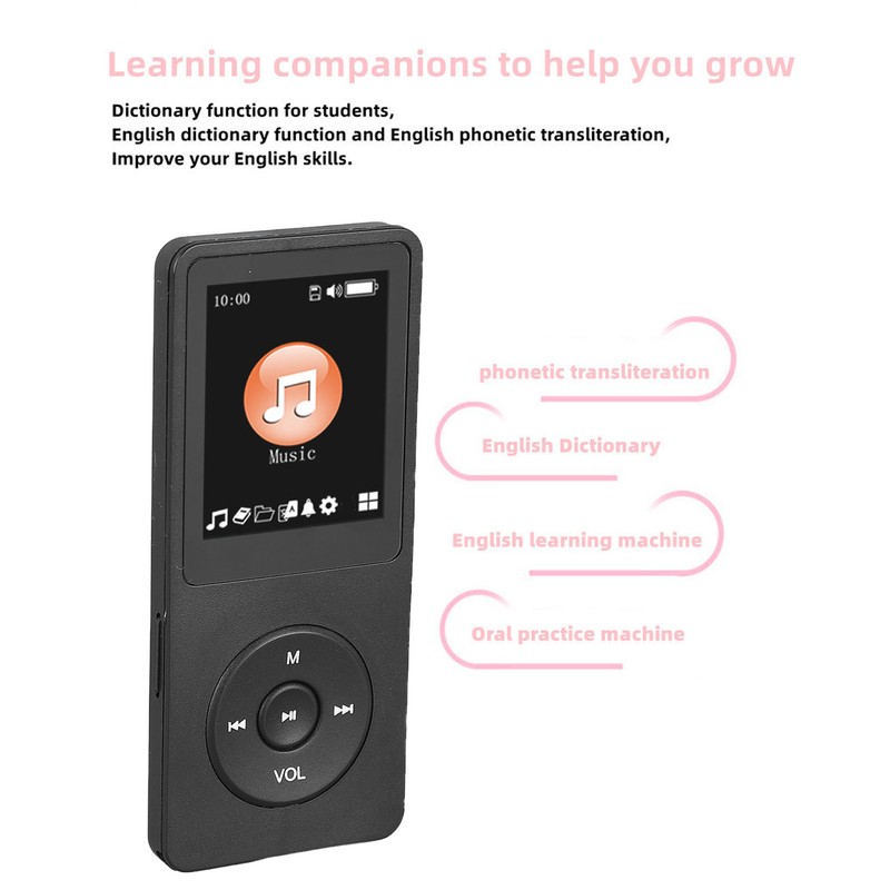 MP3 MP4 Player Bluetooth Lightweight Portable HiFi Music Player with