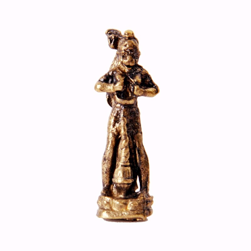 Purpledip Rare Miniature Statue Ram-Bhakt Hanuman, Unique Collectible Gift (11417)
