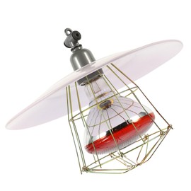 Toddmomy 1pc Box Heat Lamp Outdoor Rabbit Cage Heater Livestock Brooder Lamp Pets Chicken Coop Heater Fixture Cages Livestock Lamp Reptisoil Pig Chauffante Tank Pet Accessories Metal White