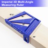 3D Multi Angle Measuring Ruler Aluminum Alloy Woodworking Square,Versatile Square