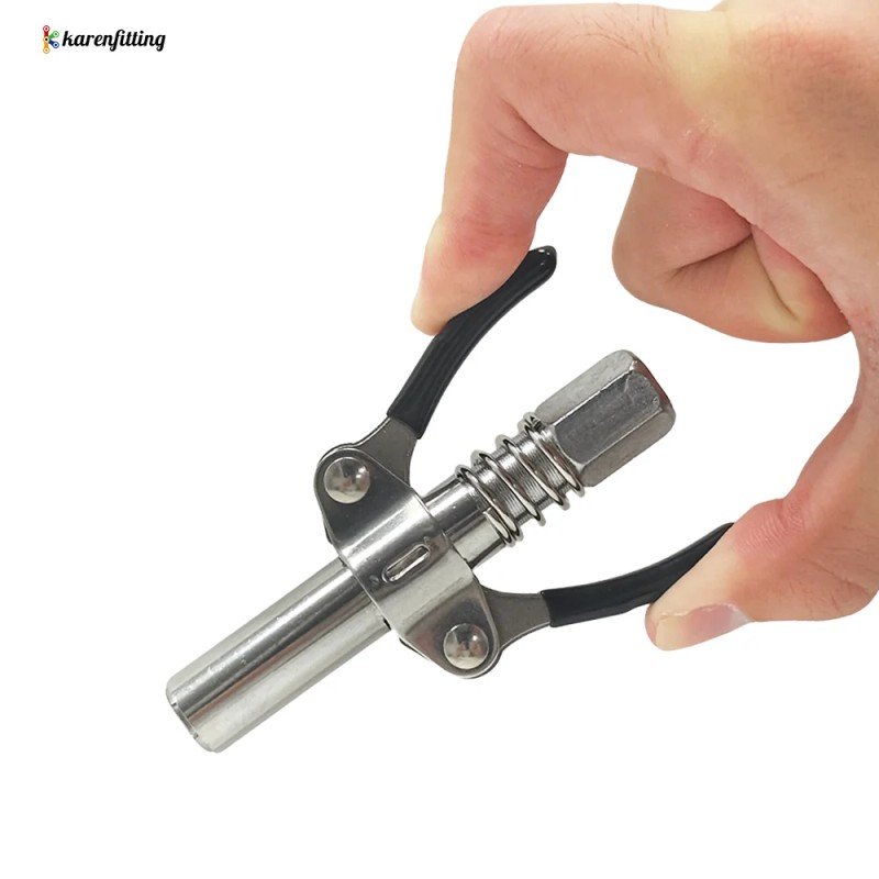 Grease Gun Coupler Nozzle Oiling Double Handle Injection Nozzle Grease