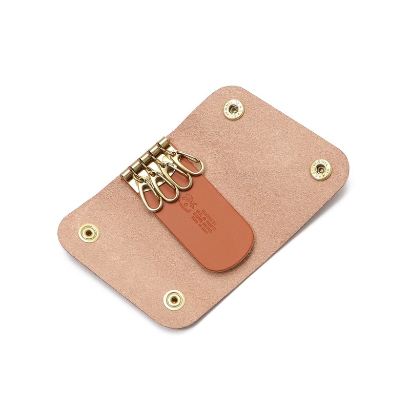 IL BISONTE Key Case, Leather, Genuine Leather, Cowhide, Women's, Men's,