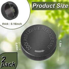 Frienda 2 Pcs 21712-79900 Coolant Reservoir Caps Black Engine Radiator Coolant Overflow Water Tank Cap Lid Cover Compatible with Infiniti Nissan, OEM# 21712-79900