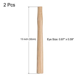sourcing map 13 Inch Hammer Wooden Handle Wood Handle Replacement for 2 to 4 Lb Hammer Oval Eye 2 Pack