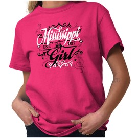 Brisco Brands Mississippi Fancy Feminine Filagree Womens Graphic T Shirt Tees Heliconia