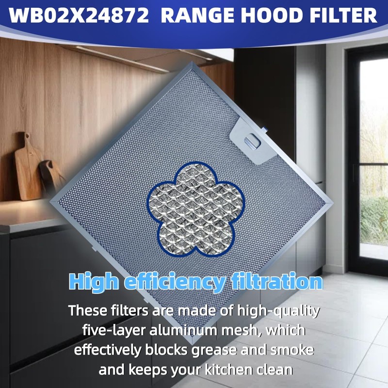 WZKO WB02X24872 Range Hood Grease Filter 11-7/8''x11-7/8'' 2pack For GE
